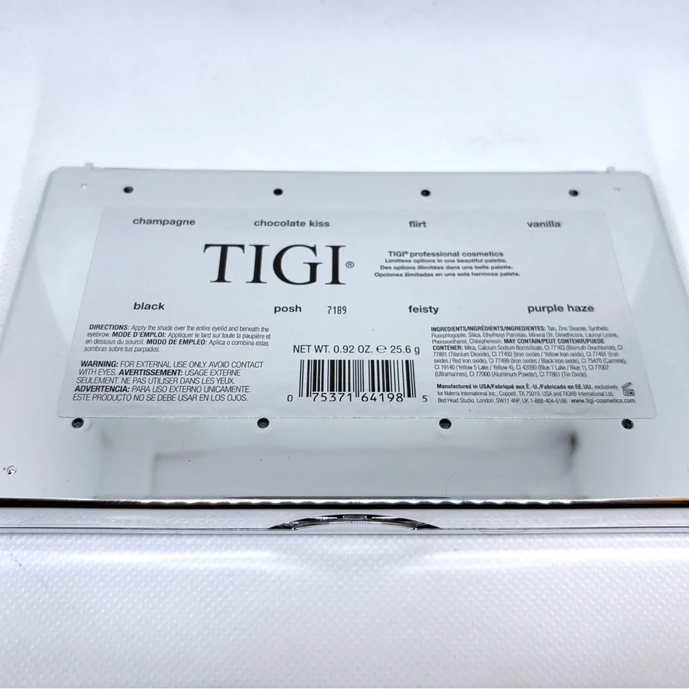TIGI High Density Eyeshadow Professional Palette Concentrated Pigments 8…